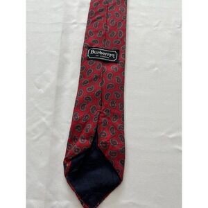 Men's Burberry of London Silk Designer Red Neck Tie 3.5x56